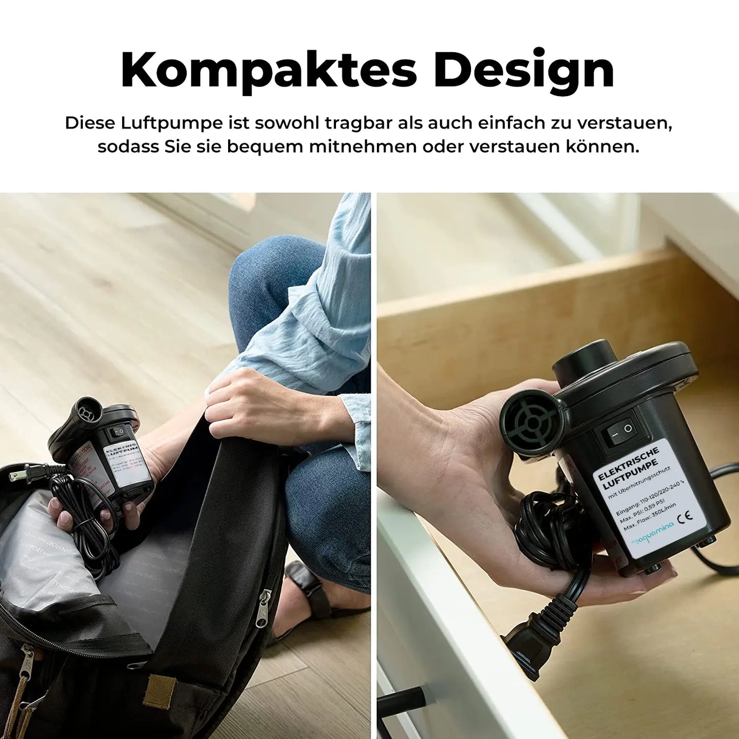 MyAquamina® Elektrische Luftpumpe